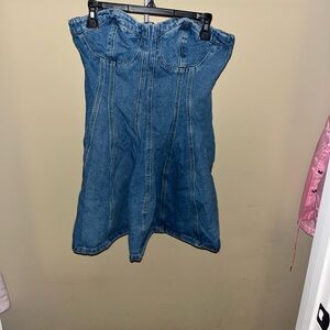 Forever 21 Blue Denim Midi Dress